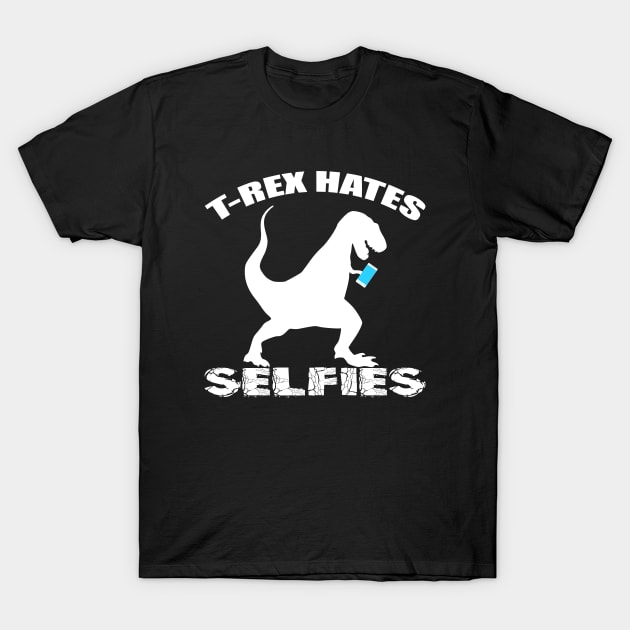 T-REX HATES SELFIES T-Shirt by redhornet